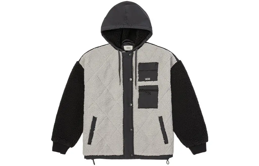 Vans Velvet Jackets Women's Gray Hooded Moderate Straight Fit