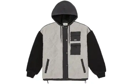 Vans Velvet Jackets Women's Gray Hooded Moderate
