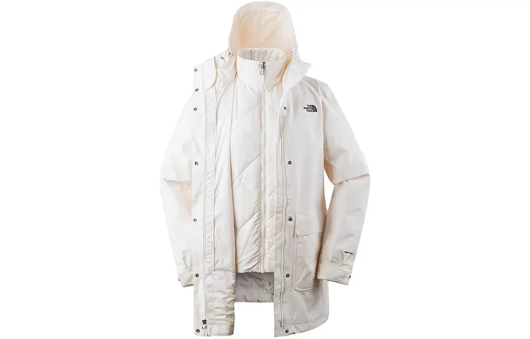 THE NORTH FACE Urban Exploration Windbreaker Jackets Women's White Hooded Moderate