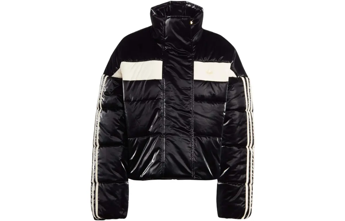 Adidas Originals Puffer Jackets Women's Black Stand Collar Moderate Other