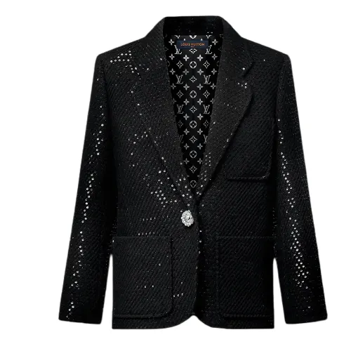 LOUIS VUITTON Sequin Tweed Preppy Blazer