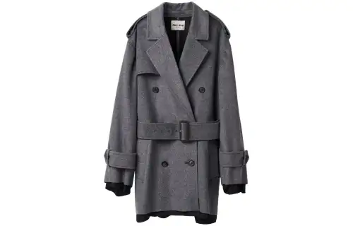 MIU MIU FW23 Coats Women's Gray