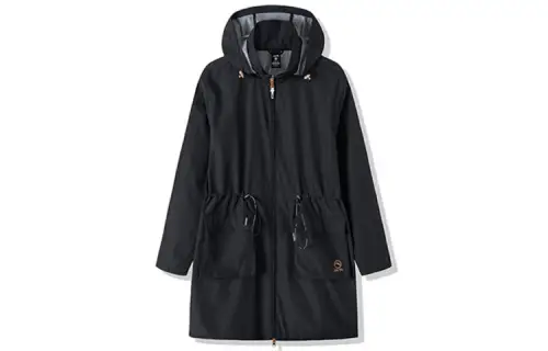 ANTA Variety Training Collection Trench Coats Women's Black Hooded Moderate