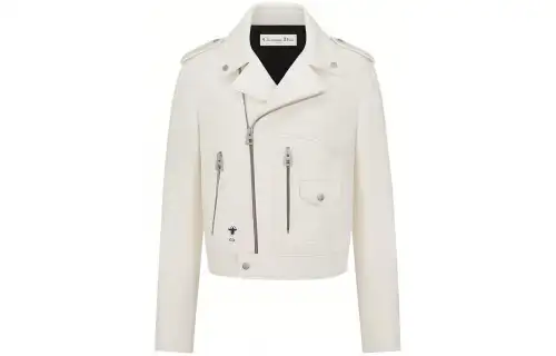 DIOR FW23 Leather Jacket Women's Beige