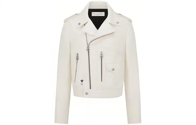 DIOR FW23 Leather Jacket Women's Beige