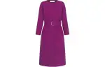 DIOR Coats Women's Purple Moderate Straight Fit