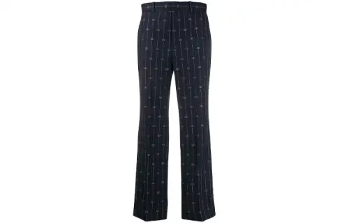 GUCCI Casual Pants Women's Marine Blue Moderate Straight Fit Pants