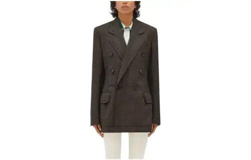 Bottega Veneta FW23 Business Suit Coat Women's Dark Brown