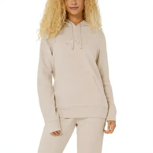 Asics FRENCH TERRY PULLOVER HOODIE Sweatshirt Women's Oatmeal