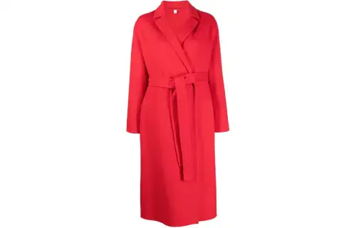 Burberry Coats Women's Red Lapel Moderate