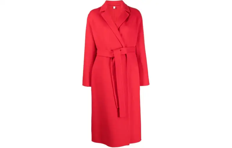 Burberry Coats Women's Red Lapel Moderate