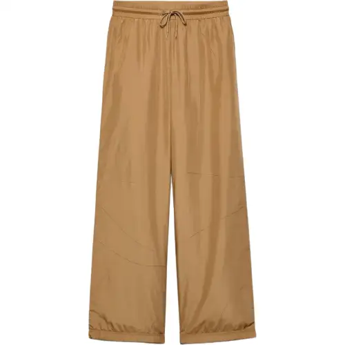PRADA FW24 Casual Pants Women's Camel Brown