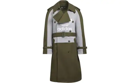 adidas originals Women's Logo Trench Coat Brown