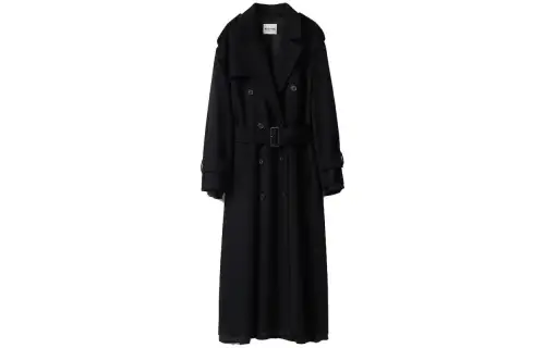Miu Miu double-breasted velour trench coat