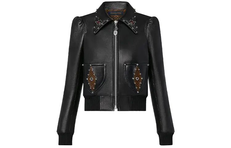 LOUIS VUITTON Cropped Coat Women's Black