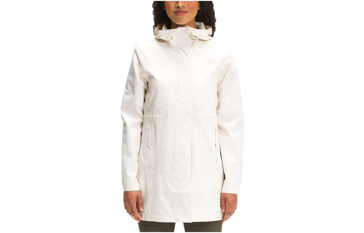 THE NORTH FACE Coats Women's White Hooded Moderate Straight Fit
