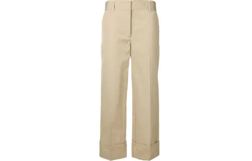 PRADA Casual Pants Women's Beige Moderate Straight Fit Pants