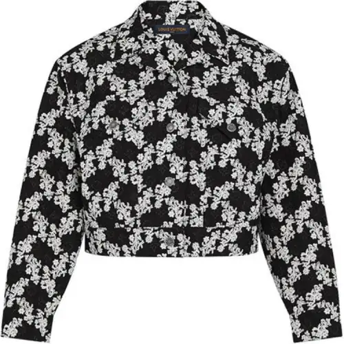 LOUIS VUITTON Cropped Coat Women's Black