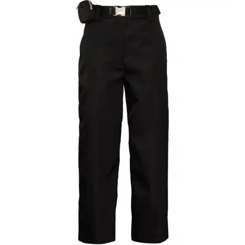 PRADA Casual Pants Women's Black Moderate Straight Fit Pants