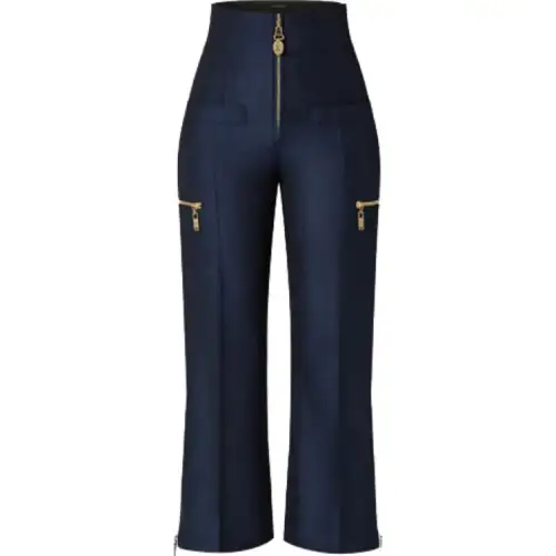 LOUIS VUITTON Contrast Seam Mohair Pants