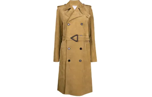 Bottega Veneta Trench Coat Women's Khaki