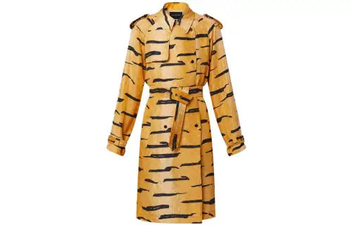 LOUIS VUITTON Tiger Print Trench Coat
