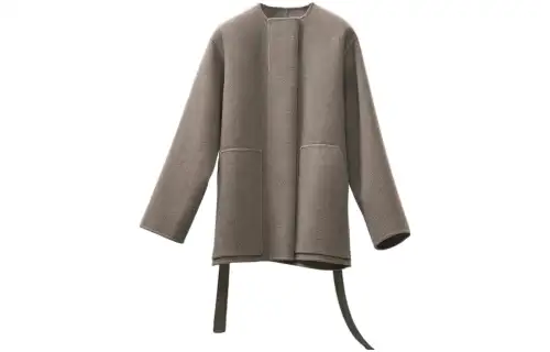 HERMES Velvet Jackets Women's Gray Moderate