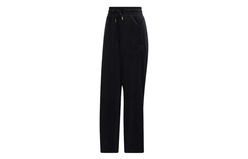 Adidas Originals Knitted Sweatpants Women's Black Moderate Straight Fit Pants