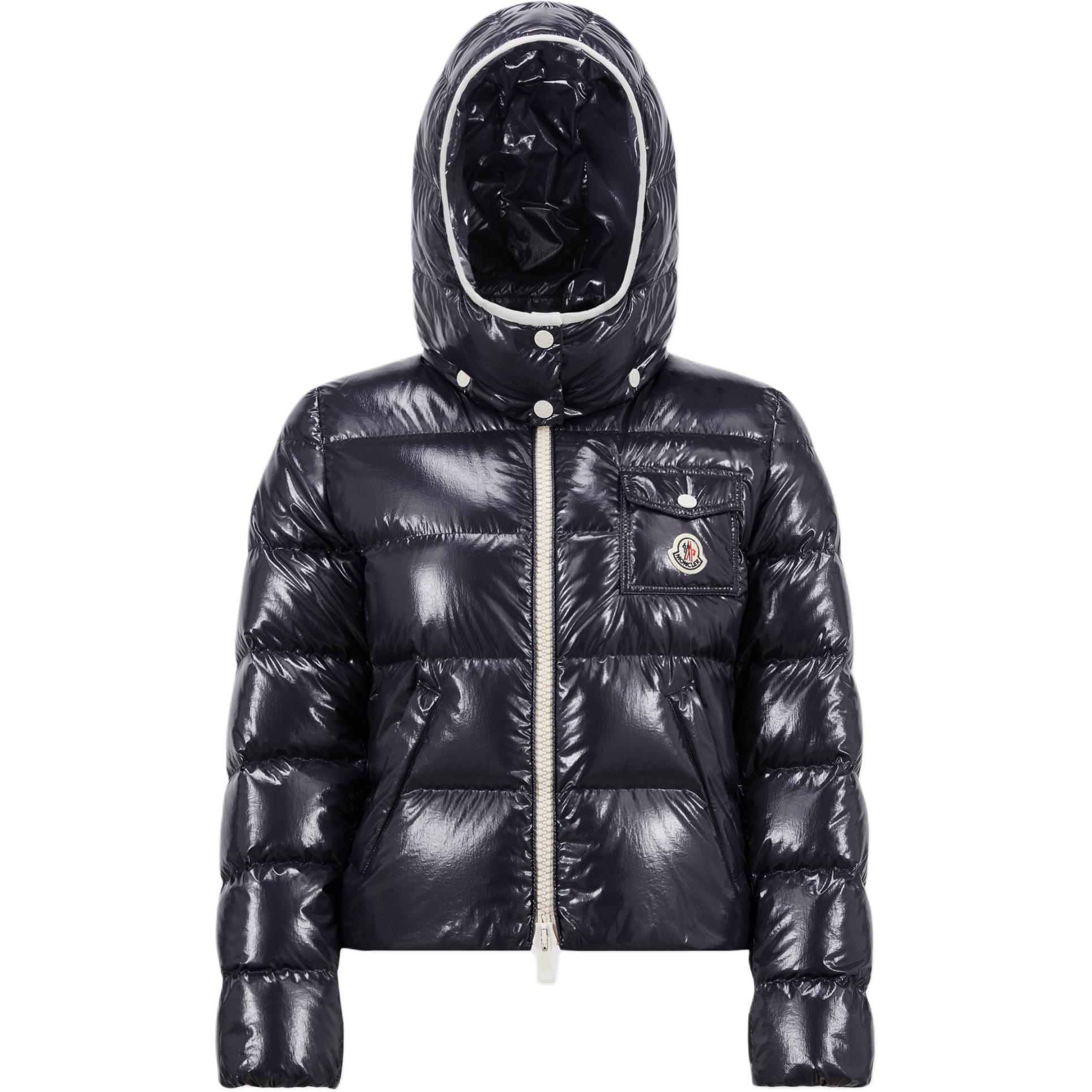 Женская куртка-пуховик Moncler Andro (военно-морской синий)