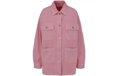 MIU MIU SS22 Denim Jacket Women's Pink