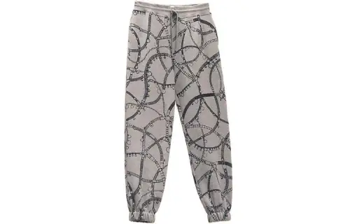 HERMES Knitted Sweatpants Women's Gray
