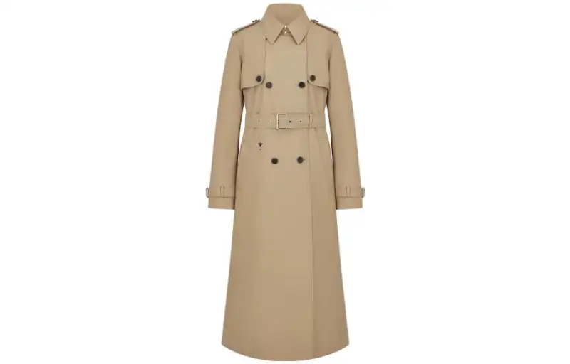 DIOR Trench Coats Women's Beige Lapel Moderate Other