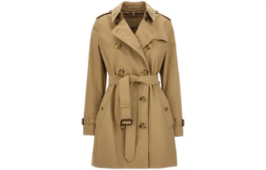 Burberry Double Breasted Belted Trench Coat