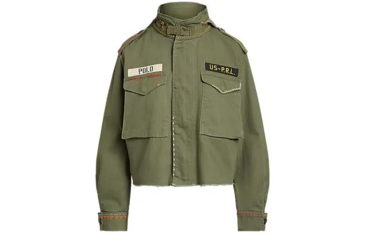 logo-patch cropped jacket