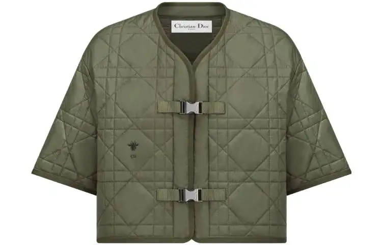 DIOR Vests Women's Green V Neck Moderate Other