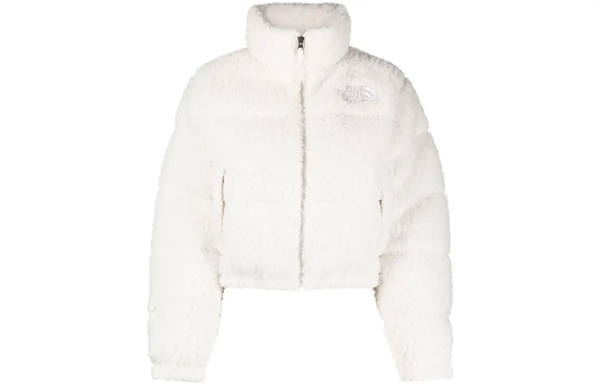 THE NORTH FACE High Pile Nuptse 600 Fill Recycled Waterfowl Down Jacket Gardenia White