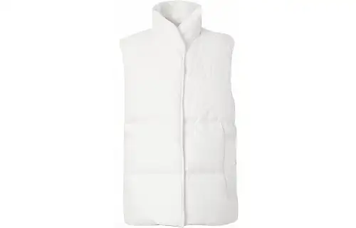 Burberry Down Vests Women's White Stand Collar Moderate Other
