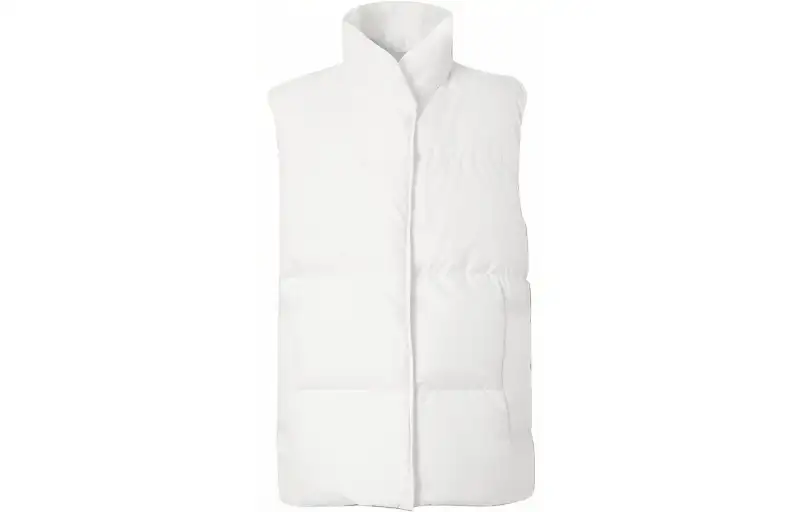 Burberry Down Vests Women's White Stand Collar Moderate Other