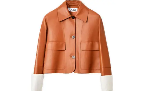 LOEWE Cropped Coat Women's Brown