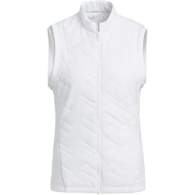 Adidas Vests Women's White Stand Collar Moderate Straight Fit