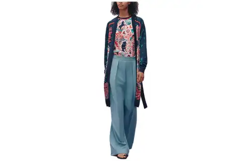 HERMES Cloaks Women's Blue Moderate