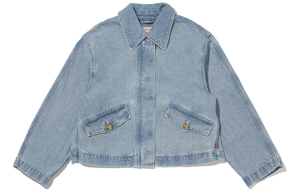 Levi's Denim Jackets Women's Light Indigo Lapel Moderate Other