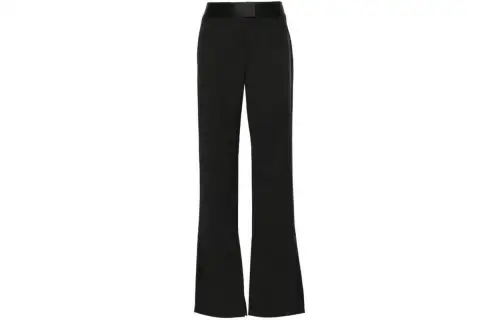 OFF WHITE Satin trim Wool Trousers