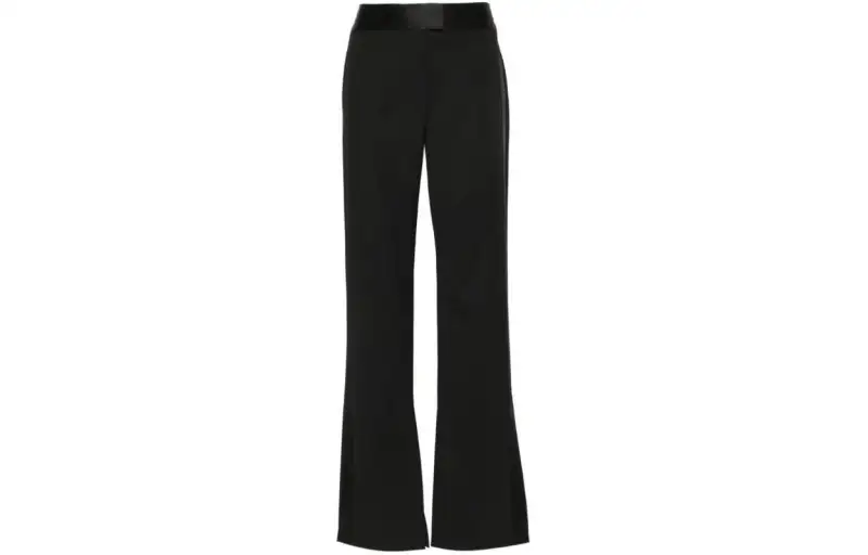 OFF WHITE Satin trim Wool Trousers