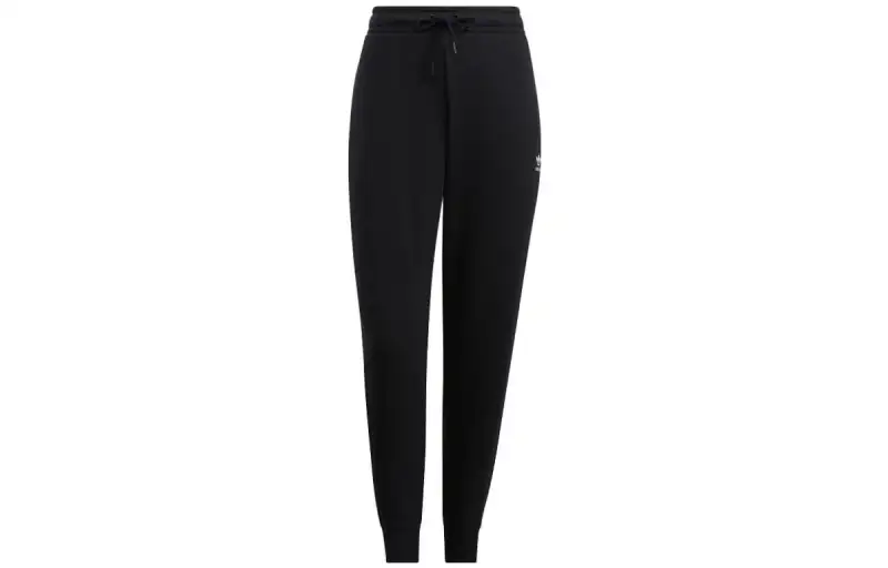 Adidas Originals Knitted Sweatpants Women's Black Moderate Cuffed Pants