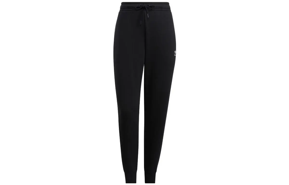 Adidas Originals Knitted Sweatpants Women's Black Moderate Cuffed Pants