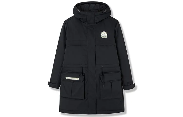 Anta Large Pocket Puffer Jacket Women's Black