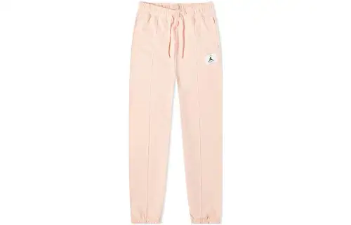 Jordan Knitted Sweatpants Women's Pink Moderate Cuffed Pants