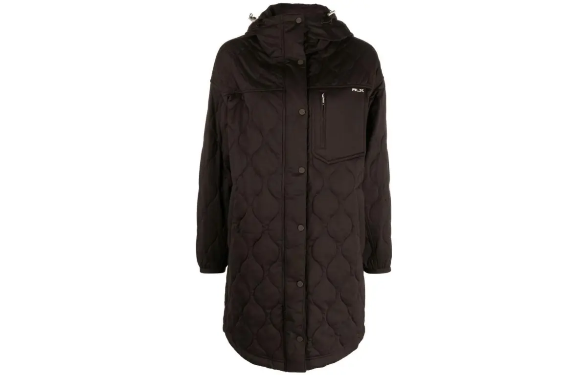 quilted hooded coat
