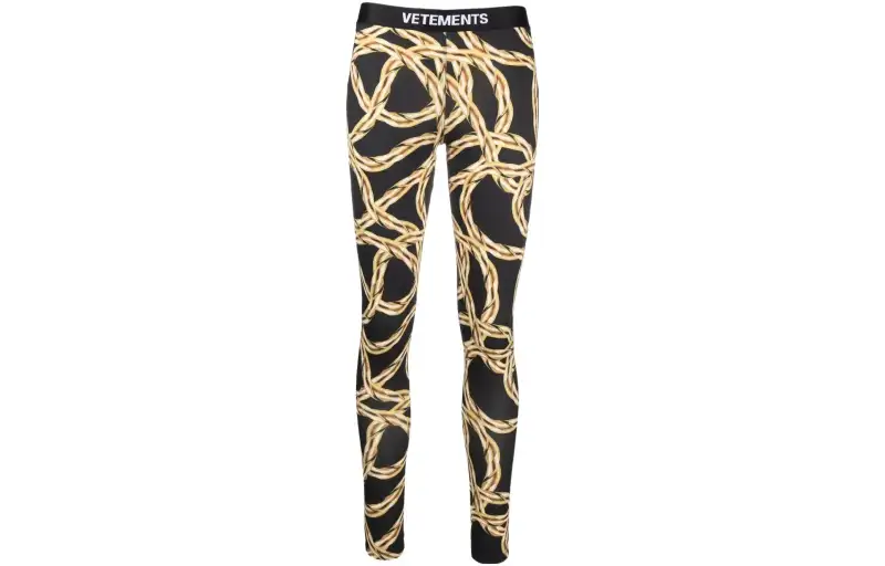 Vetements Leggings Women's Black Moderate